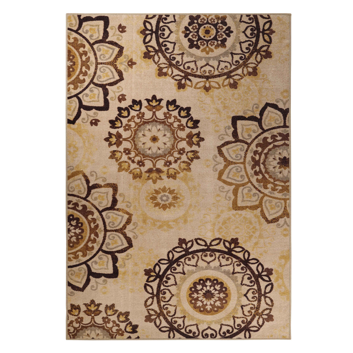 Liena Floral Medallion Non-Slip Washable Area Rug or Runner