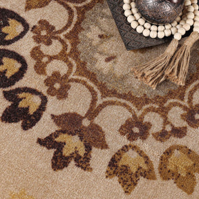 Liena Floral Medallion Non-Slip Washable Area Rug or Runner