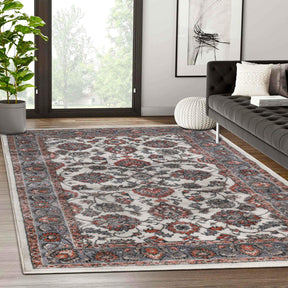 Lille Traditional Elegant Floral Textured Indoor Area Rug