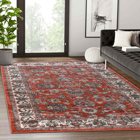 Lille Traditional Elegant Floral Textured Indoor Area Rug