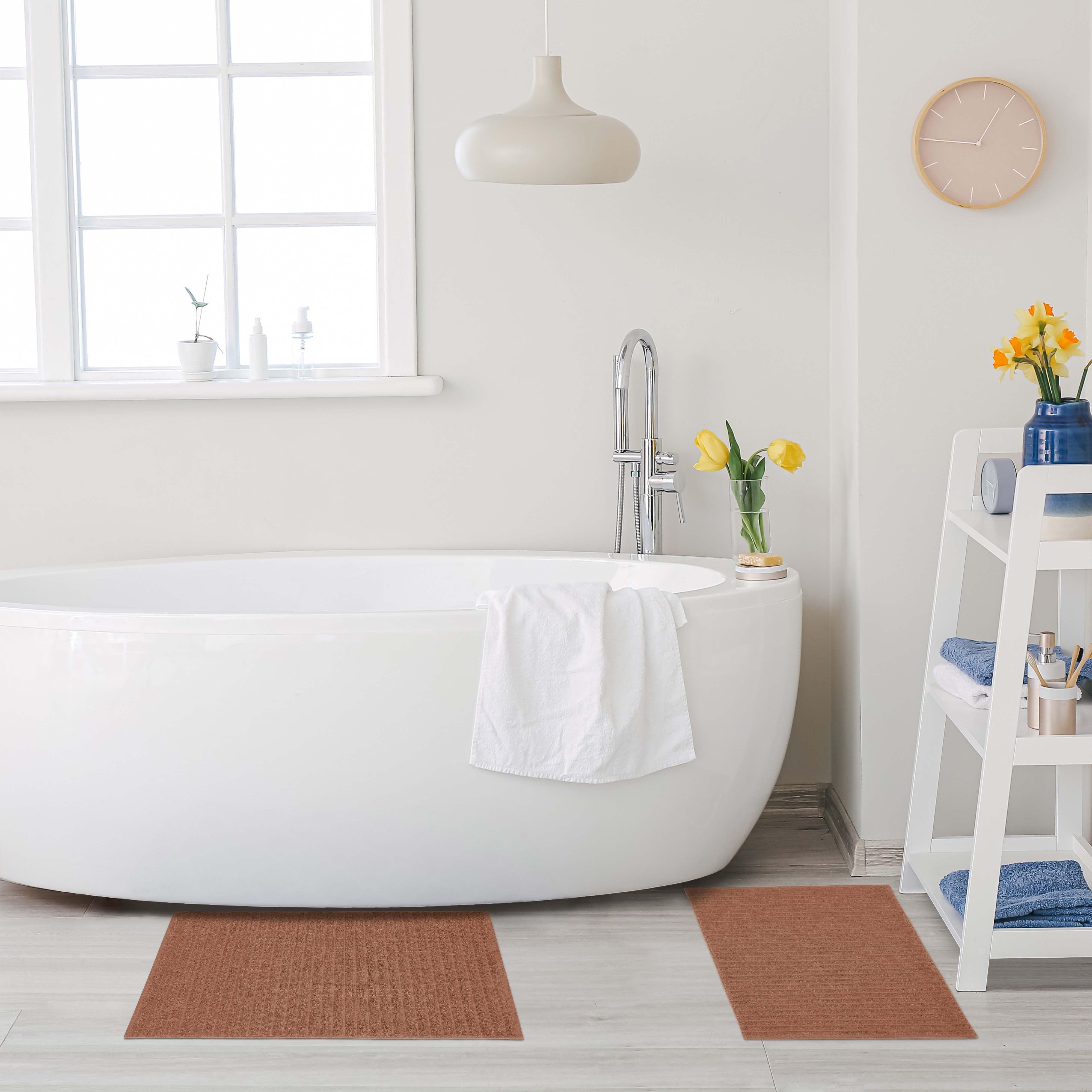 Lined 100% Cotton 1000 GSM 2-Piece Bath Mat Set