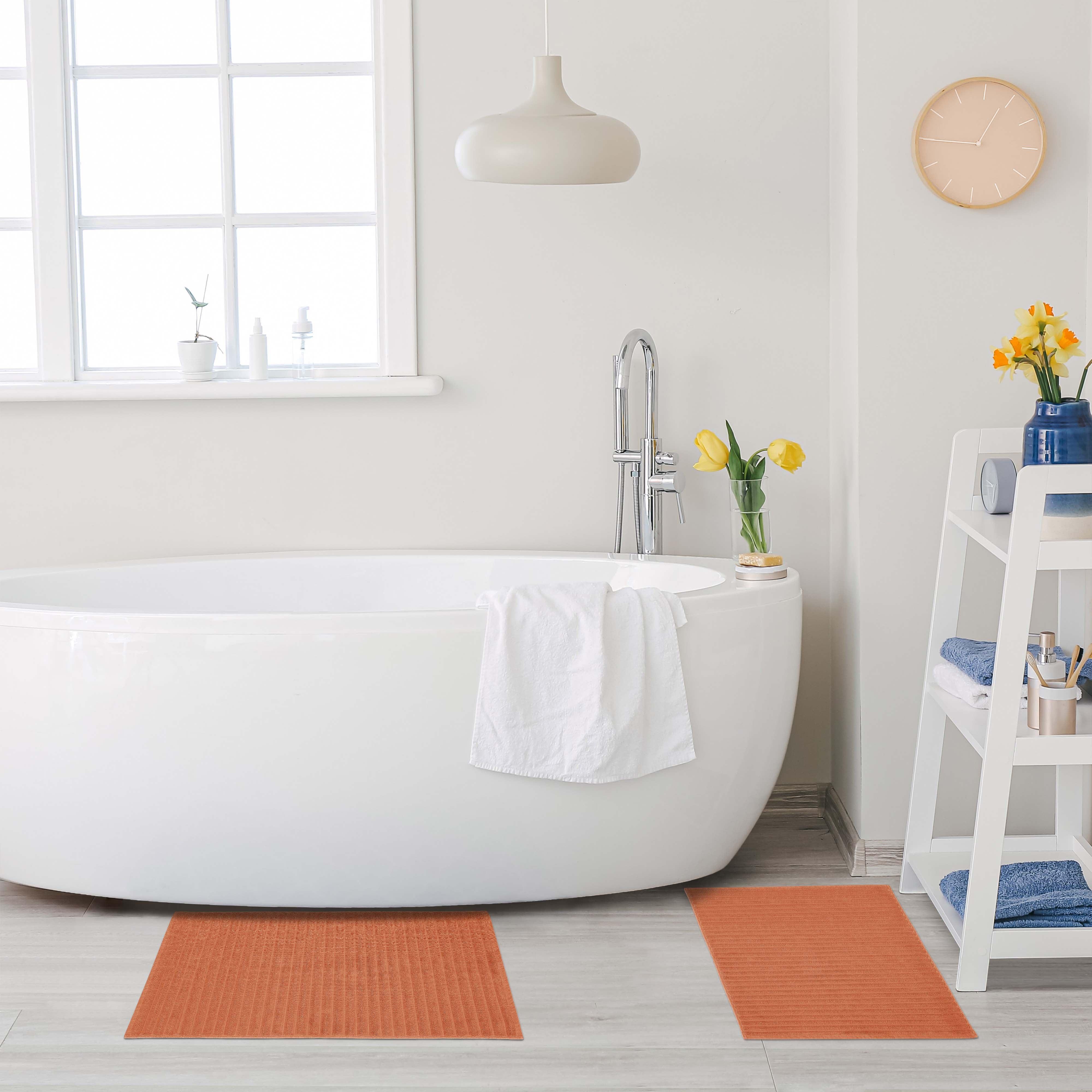 Lined 100% Cotton 1000 GSM 2-Piece Bath Mat Set