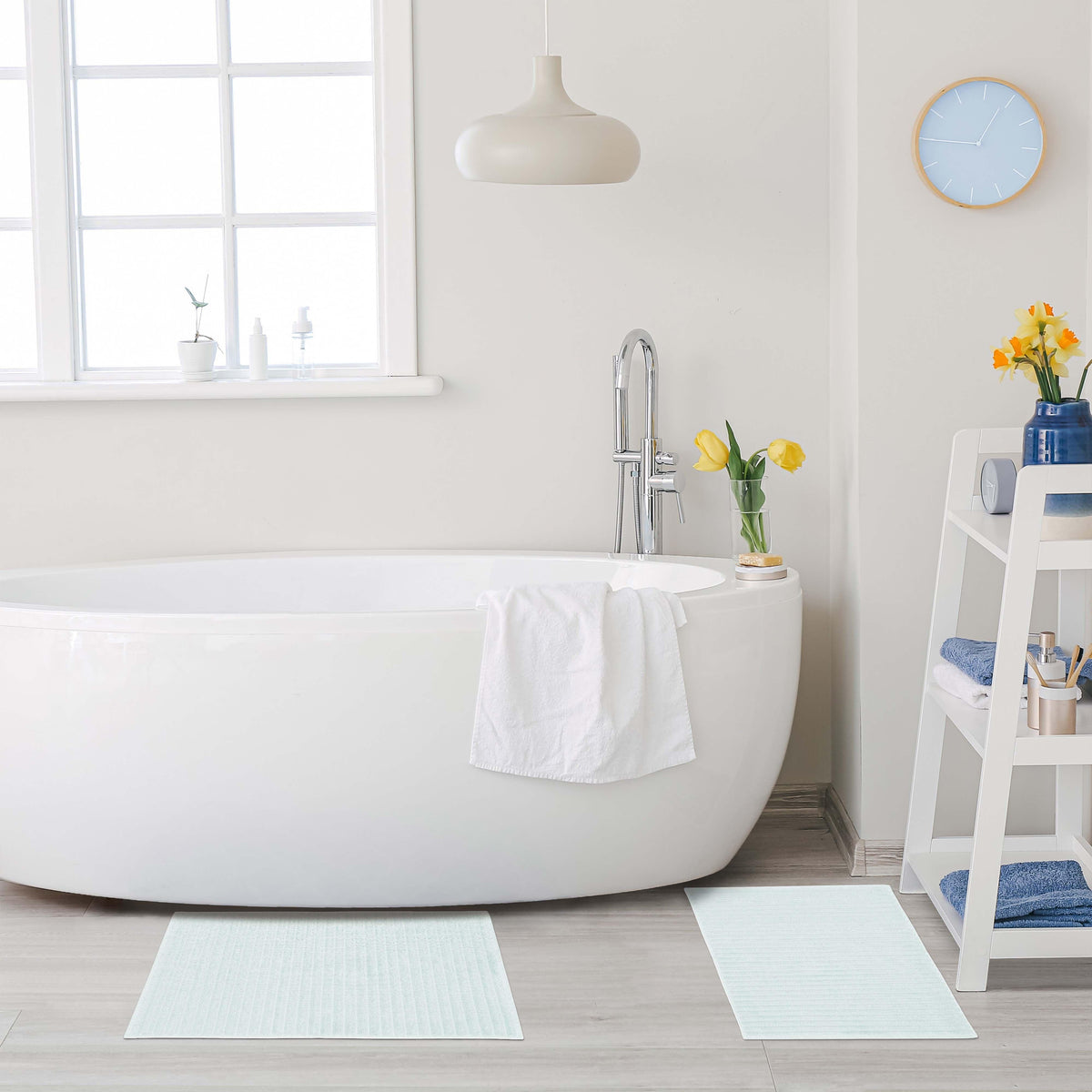 Lined 100% Cotton 1000 GSM 2-Piece Bath Mat Set