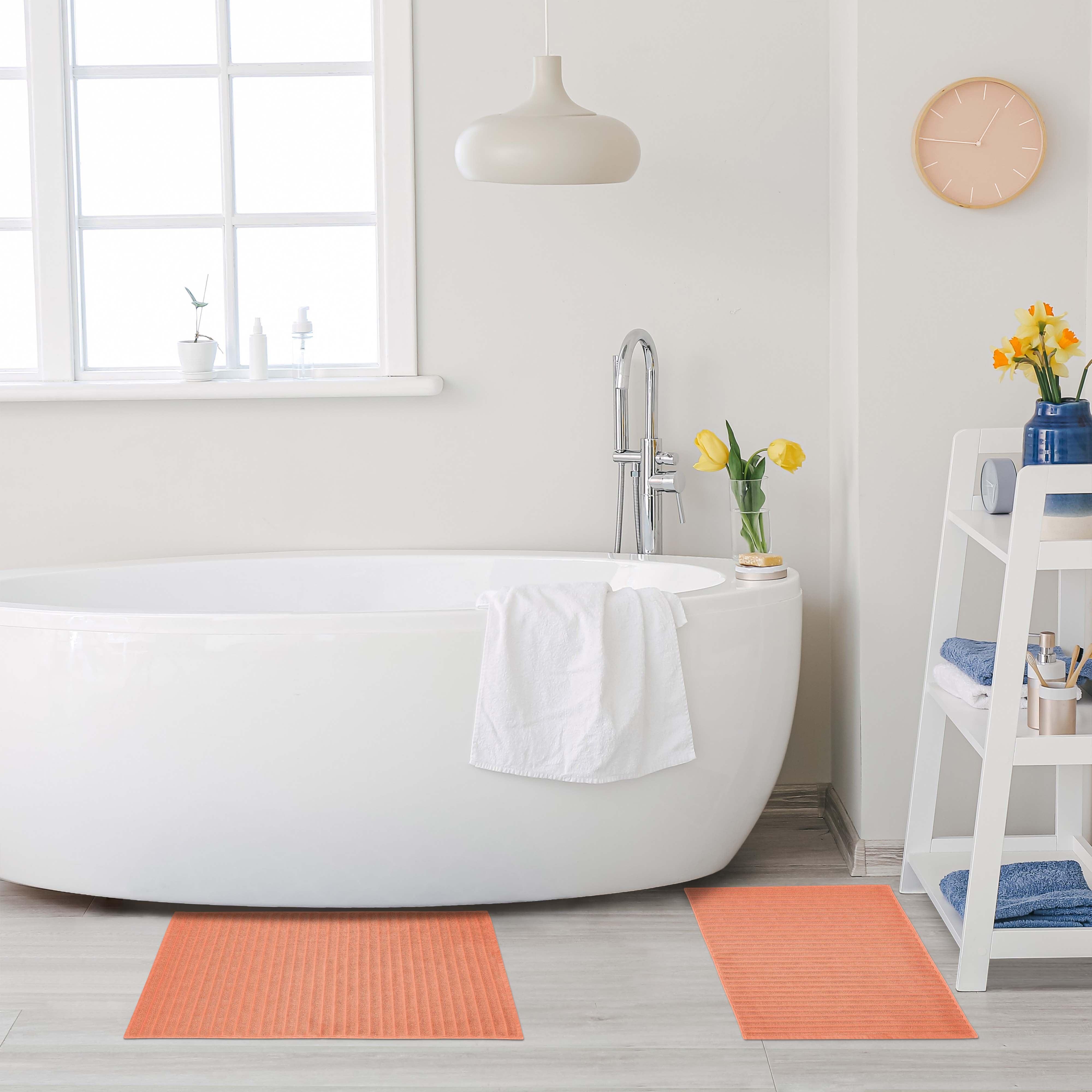 Lined 100% Cotton 1000 GSM 2-Piece Bath Mat Set