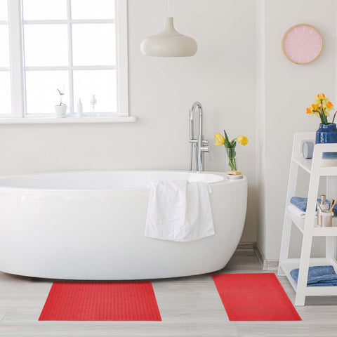 Lined 100% Cotton 1000 GSM 2-Piece Bath Mat Set