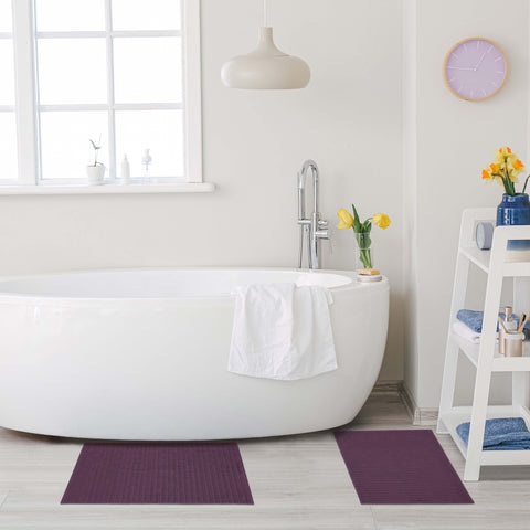 Lined 100% Cotton 1000 GSM 2-Piece Bath Mat Set