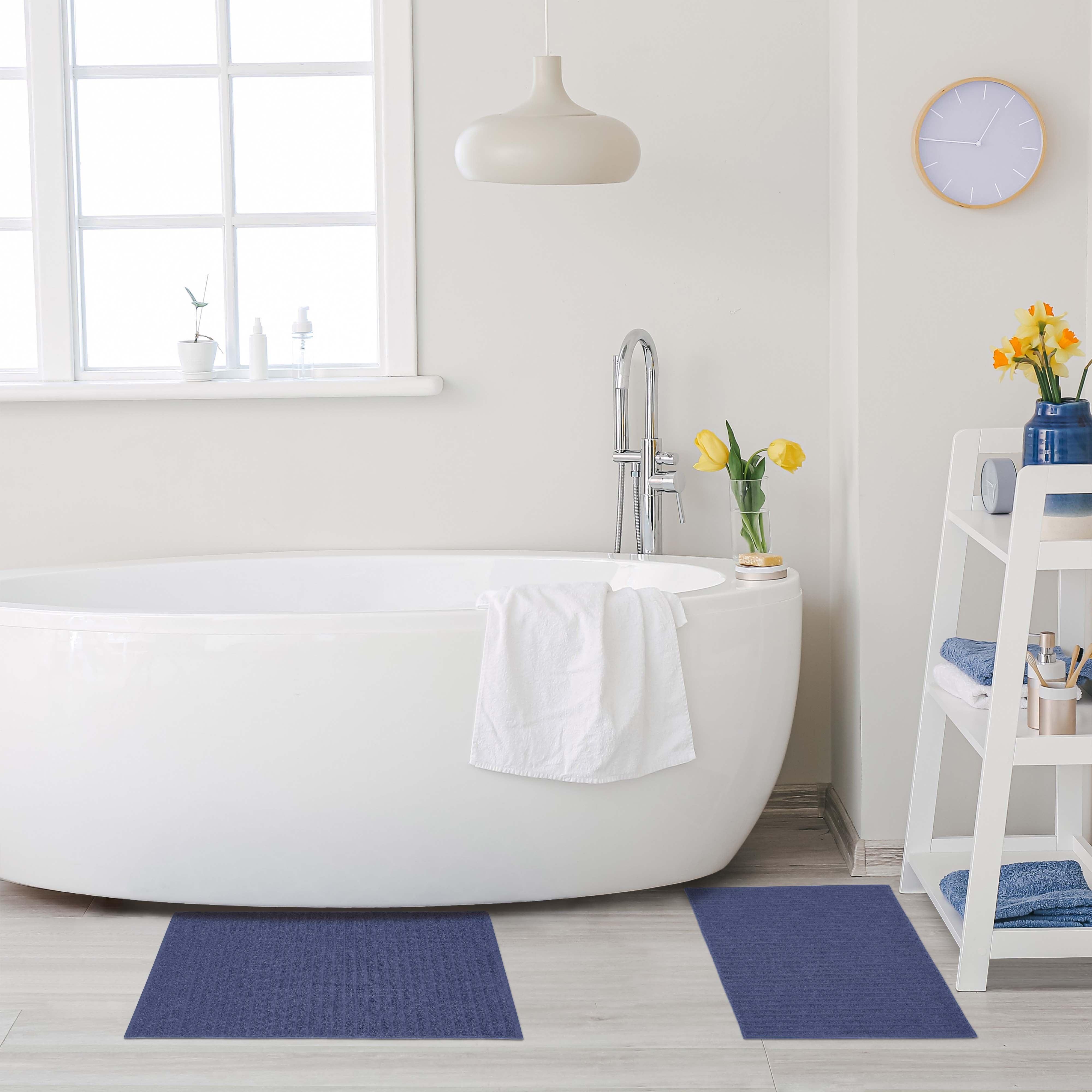 Lined 100% Cotton 1000 GSM 2-Piece Bath Mat Set