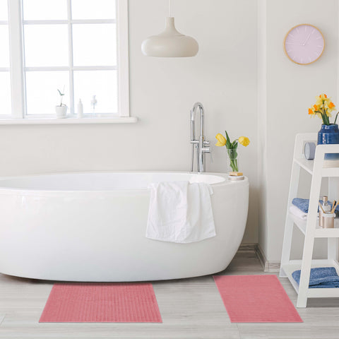 Lined 100% Cotton 1000 GSM 2-Piece Bath Mat Set