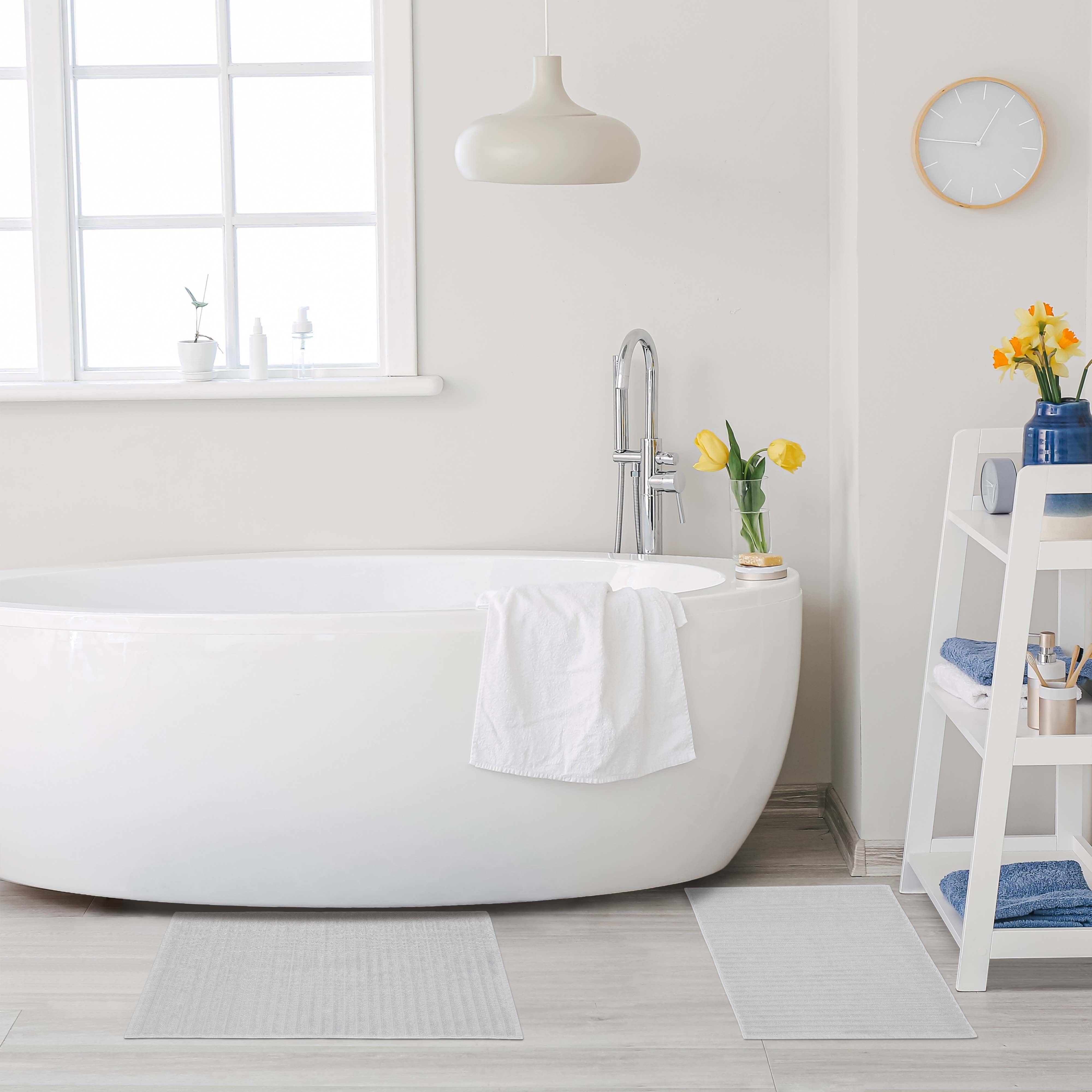 Lined 100% Cotton 1000 GSM 2-Piece Bath Mat Set
