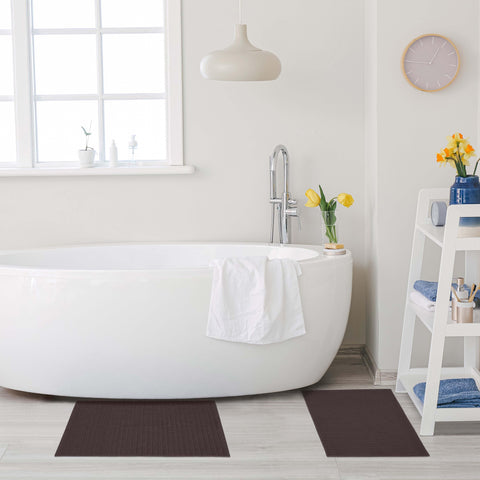 Lined 100% Cotton 1000 GSM 2-Piece Bath Mat Set