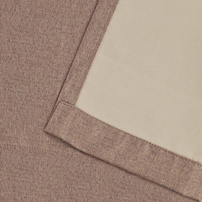 Linen Pattern Washable Room Darkening Blackout Curtain Set 52" - 4 Pieces