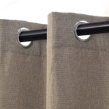 Linen Pattern Washable Room Darkening Blackout Curtain Set 42" - 8 Pieces