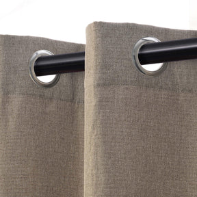 Linen Pattern Washable Room Darkening Blackout Curtain Set 52" - 4 Pieces