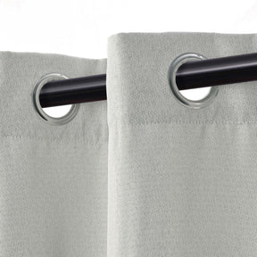 Linen Pattern Washable Room Darkening Blackout Curtain Set 42" - 8 Pieces