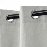 Linen Pattern Washable Room Darkening Blackout Curtain Set 42" - 8 Pieces
