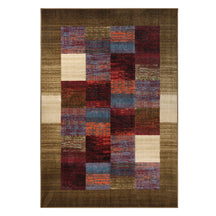 Lockwood Color Block Non-Slip Washable Indoor Area Rug or Runner