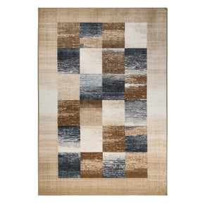 Lockwood Color Block Non-Slip Washable Indoor Area Rug or Runner