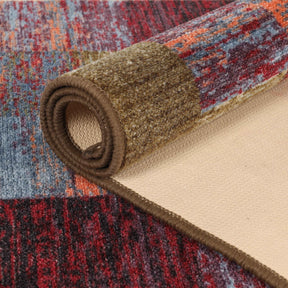 Lockwood Color Block Non-Slip Washable Indoor Area Rug or Runner