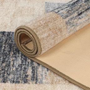 Lockwood Color Block Non-Slip Washable Indoor Area Rug or Runner