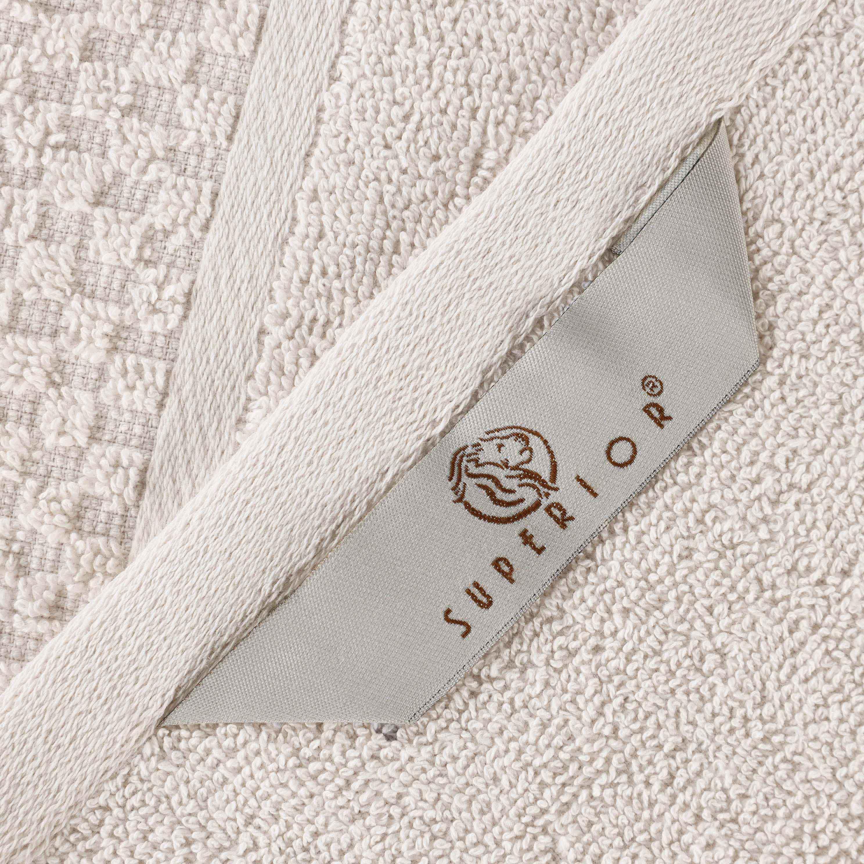 Lodie Cotton Jacquard Solid and Two-Toned 12 Piece Assorted Towel Set