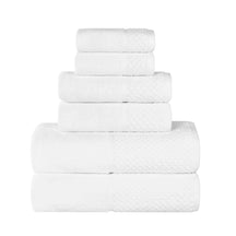 Lodie Cotton Jacquard Solid and Two-Toned 6 Piece Assorted Towel Set