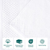 Lodie Cotton Jacquard Solid and Two-Toned 8 Piece Assorted Towel Set