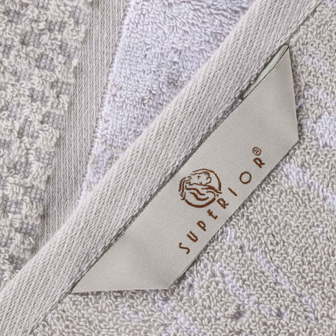 Lodie Cotton Jacquard Solid and Two-Toned 9 Piece Assorted Towel Set
