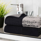Lodie Cotton Jacquard Solid and Two-Toned Bath Sheet Set of 2