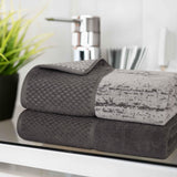 Lodie Cotton Jacquard Solid and Two-Toned Bath Sheet Set of 2