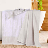 Lodie Cotton Jacquard Solid and Two-Toned Bath Sheet Set of 2
