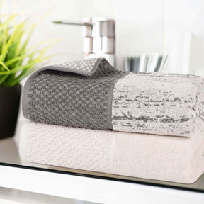 Lodie Cotton Jacquard Solid and Two-Toned Bath Sheet Set of 2