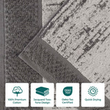 Lodie Cotton Jacquard Solid and Two-Toned Bath Sheet Set of 2