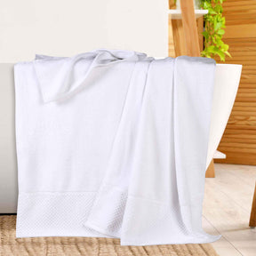 Lodie Cotton Jacquard Solid and Two-Toned Bath Sheet Set of 2