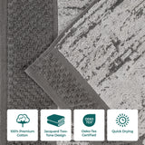 Lodie Cotton Jacquard Solid and Two-Toned Bath Sheet Set of 2