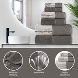 Lodie Cotton Jacquard Solid and Two-Toned Bath Sheet Set of 2