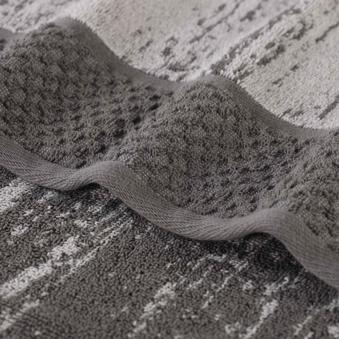 Lodie Cotton Jacquard Solid and Two-Toned Bath Sheet Set of 2