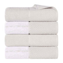 Lodie Cotton Jacquard Solid and Two-Toned Bath Towel Set of 4