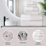 Lodie Cotton Jacquard Solid and Two-Toned Bath Towel Set of 4