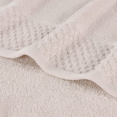 Lodie Cotton Jacquard Solid and Two-Toned Bath Towel Set of 4