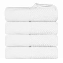 Lodie Cotton Jacquard Solid and Two-Toned Bath Towel Set of 4