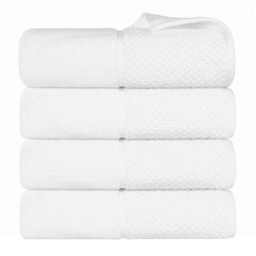 Lodie Cotton Jacquard Solid and Two-Toned Bath Towel Set of 4