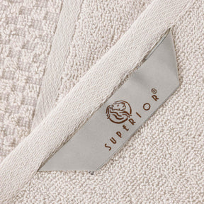 Lodie Cotton Jacquard Solid and Two-Toned Face Towel Washcloth Set of 12