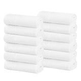 Lodie Cotton Jacquard Solid and Two-Toned Face Towel Washcloth Set of 12