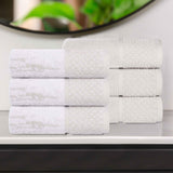 Lodie Cotton Jacquard Solid and Two-Toned Hand Towel Set of 6