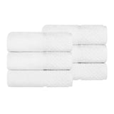 Lodie Cotton Jacquard Solid and Two-Toned Hand Towel Set of 6