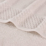 Lodie Cotton Plush Absorbent Jacquard Solid 3 Piece Assorted Towel Set