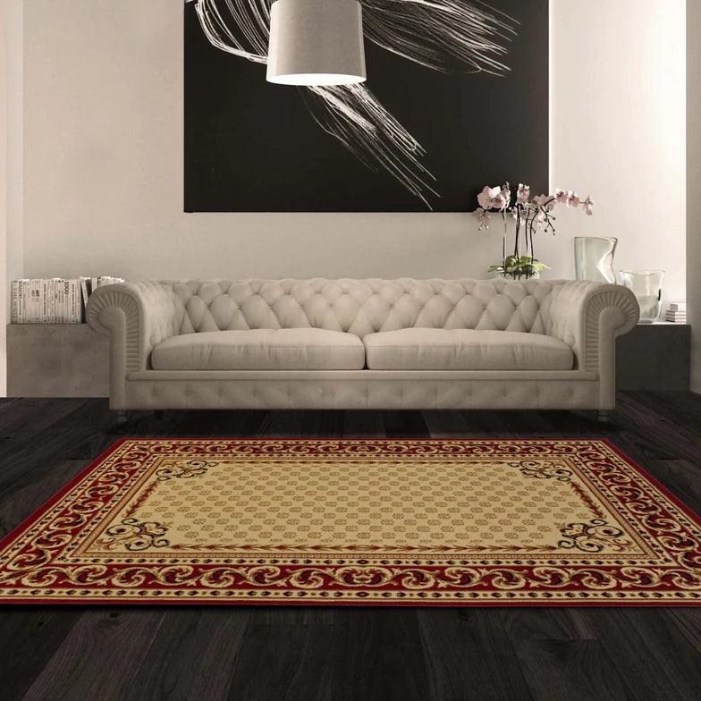 Longfield Traditional Floral Vine Scroll Indoor Area Rug Or Runner Rug
