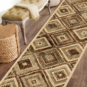 Losange Southwestern Diamonds Indoor Area Rugs or Runner Rug