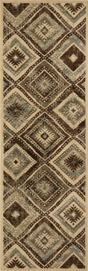 Losange Southwestern Diamonds Indoor Area Rugs or Runner Rug