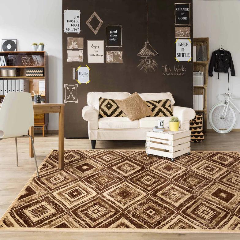 Losange Southwestern Diamonds Indoor Area Rugs or Runner Rug